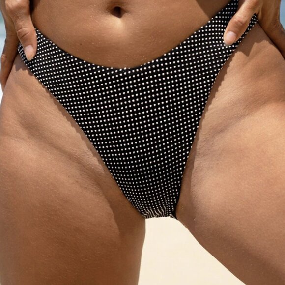 Berlook Black Polka Dot Bikini Bottom ONLY 60 - Picture 1 of 9